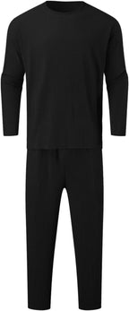 Men's Solid Round Neck Co-ord Set