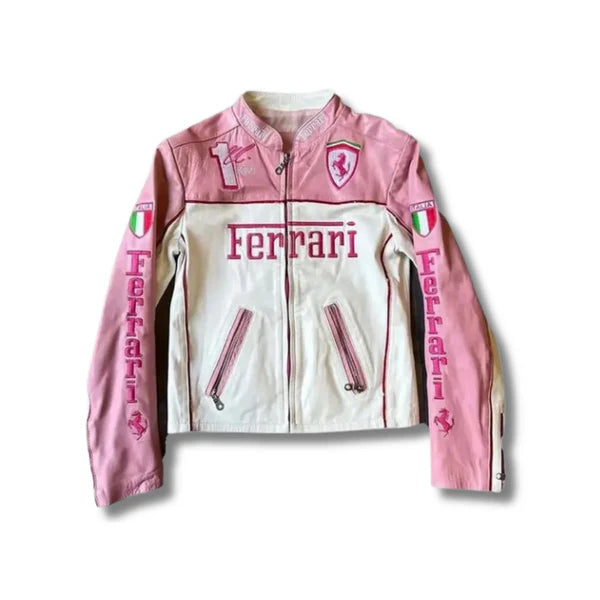 Ferrari Leather Jacket - Pink