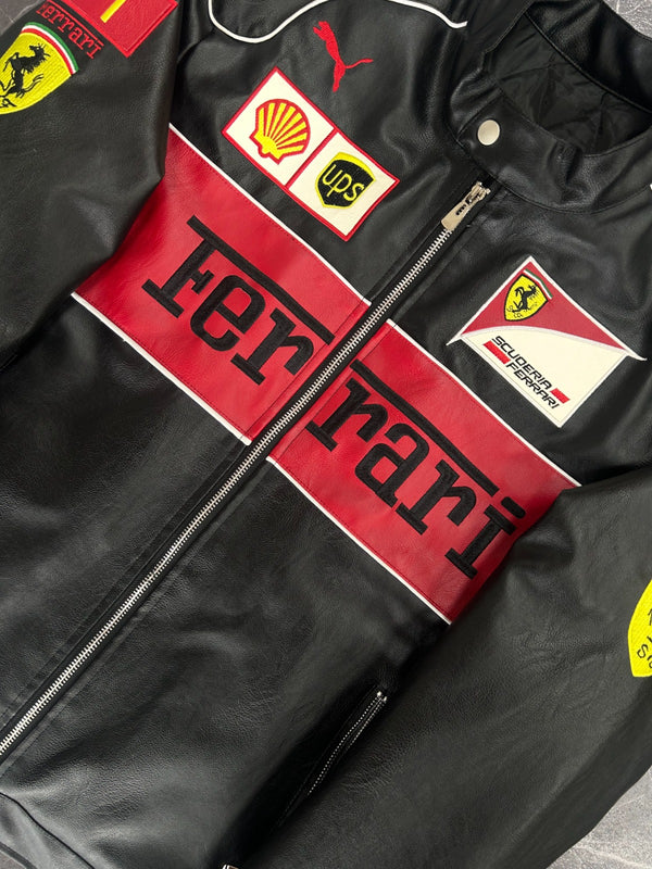 Ferrari Leather Jacket - Black