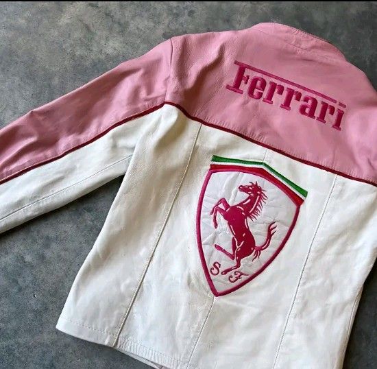 Ferrari Leather Jacket - Pink