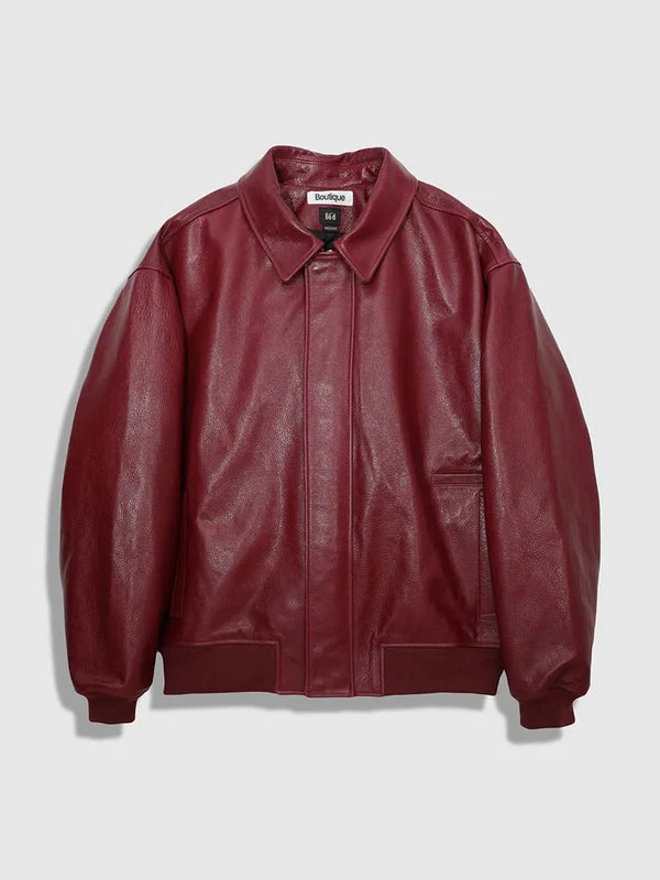 Leather Jacket - Maroon