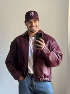 Leather Jacket - Maroon