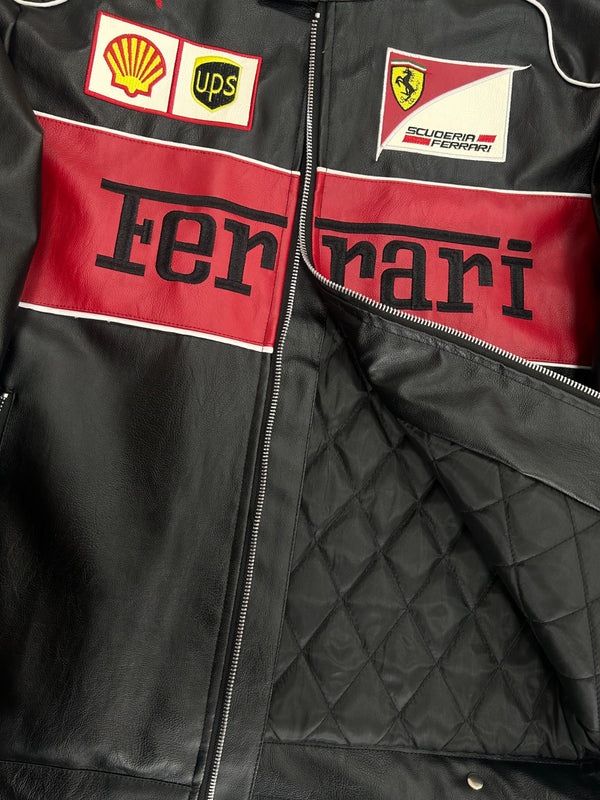 Ferrari Leather Jacket - Black